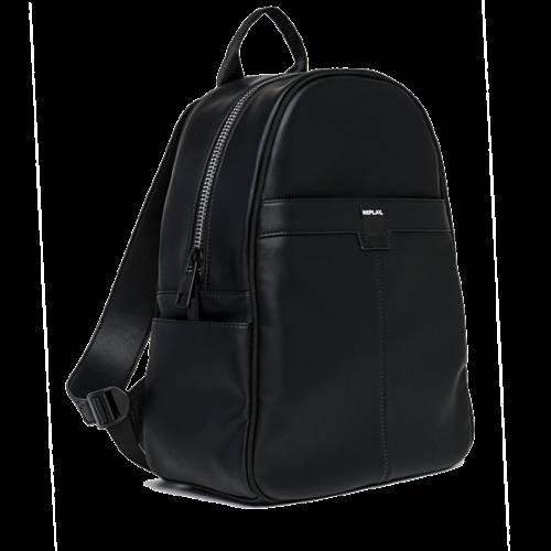 Decathlon Herren BLACK Abgerundeter Rucksack aus Kunstleder Sale