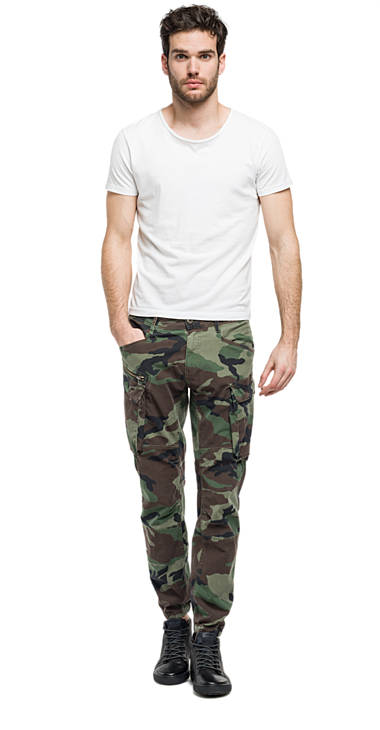 Decathlon BLACK/BROWN/GREEN CAMO Satinhose in Camouflage-Optik Herren