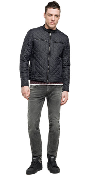 Decathlon BLACK Einfarbige Steppjacke Herren