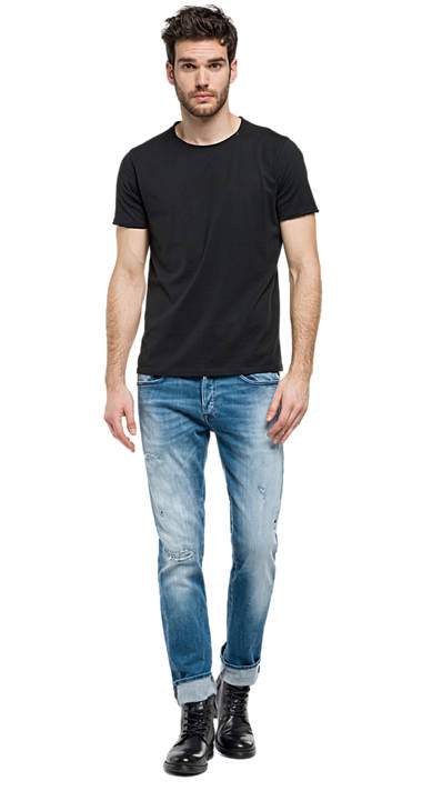 Decathlon BLACK Jersey-T-Shirt mit Stickerei Herren