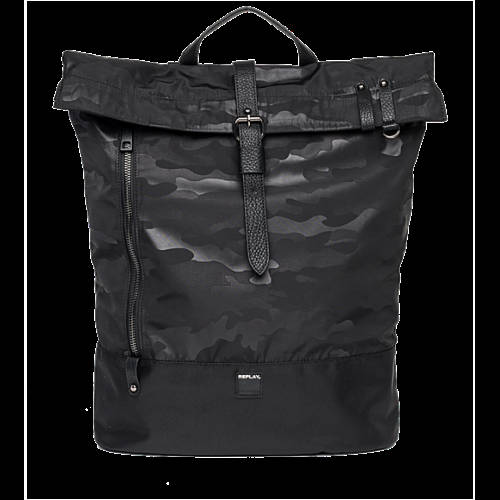 Decathlon BLACK Rucksack in Camouflage-Optik mit Schnalle Herren