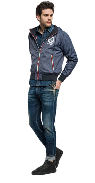 Decathlon BLUE MOULINÈ Wendejacke mit Aufdruck Herren