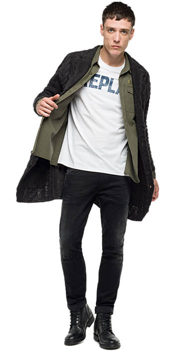 Decathlon Cardigan mit Zopfmuster PIRATE BLACK