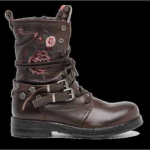 Decathlon Damenstiefel UPSET aus Leder DK BRN