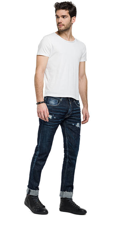 Decathlon DARK BLUE DENIM Slim Fit Jeans Ronas Herren