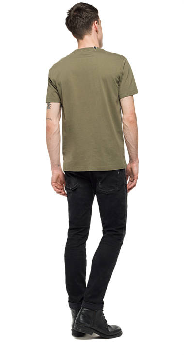 Decathlon Herren DARK OLIVE Einfarbiges Jersey-T-Shirt Kaufen