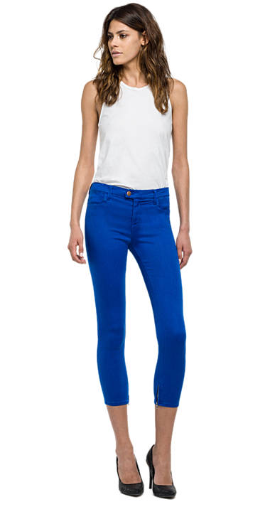 Decathlon ELETTRIC BLUE Jeans Super Skinny Cropped Touch Damen