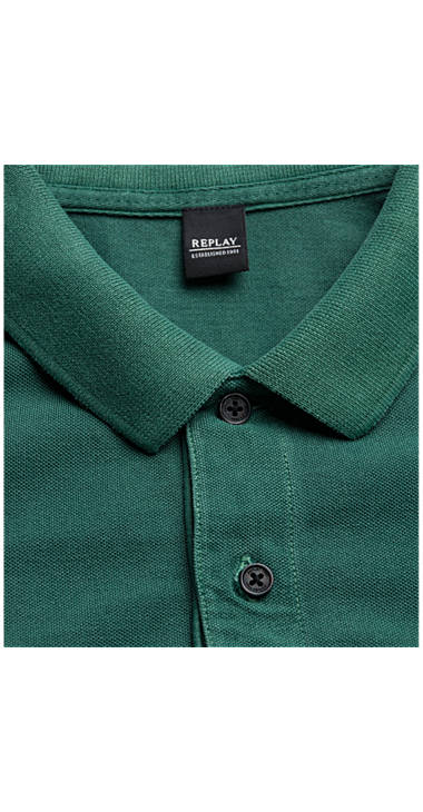 Decathlon Herren EMERALD GREEN Polohemd aus stückgefärbtem Baumwollpikee Outlet