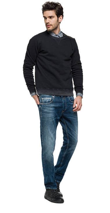 Decathlon Germany Baumwoll-Sweatshirt mit Reißverschluss NEARLY BLACK