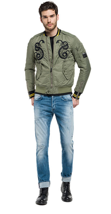 Decathlon Germany Bomberjacke mit Patches SAGE GREEN