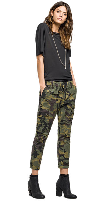 Decathlon Germany Cargohose in Camouflage-Optik CAMOUFLAGE BLACK/GREEN/BROWN