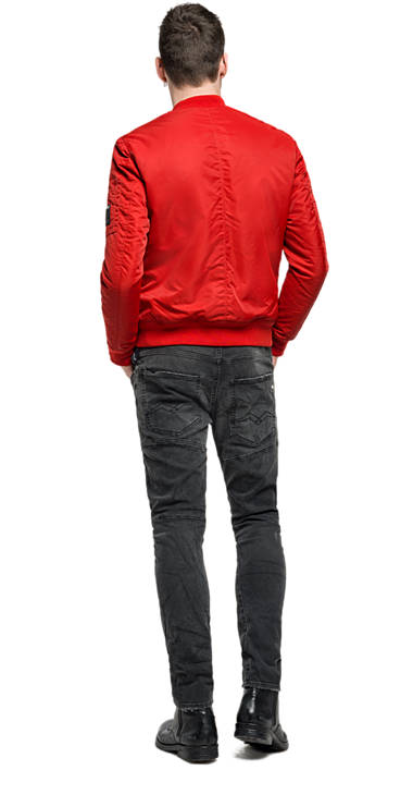 Decathlon Herren RED Einfarbige Bomberjacke aus Twill Online