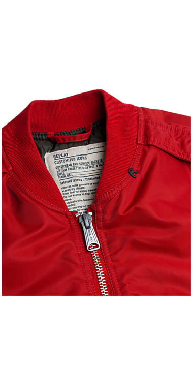 Decathlon Herren RED Einfarbige Bomberjacke aus Twill Online