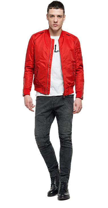 Decathlon Germany Einfarbige Bomberjacke aus Twill RED