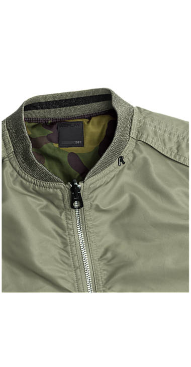 Decathlon Herren SAGE GREEN Einfarbige Bomberjacke aus Twill Billiger Preis