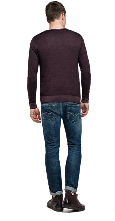 Decathlon Herren BORDEAUX Pullover mit Rundhalsausschnitt aus reiner Wolle Online