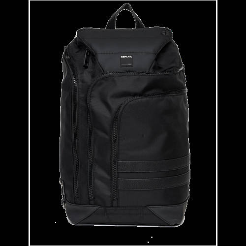 Decathlon Herren BLACK Rucksack mit vielen Taschen und Kontraststreifen Outlet