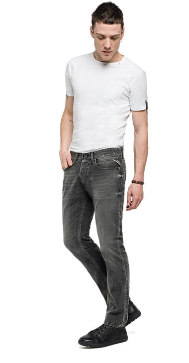 Decathlon GREY DENIM Comfort Fit Jeans Newbill Herren