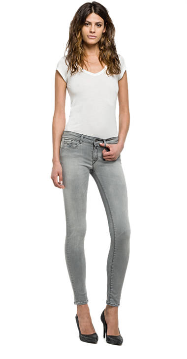 Decathlon GREY DENIM Skinny Fit Jeans Hyperflex Luz Damen