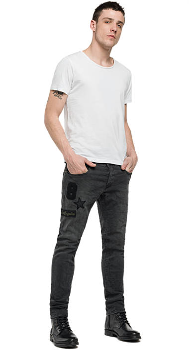 Decathlon GREY DENIM Slim Fit Jeans Thyber Herren