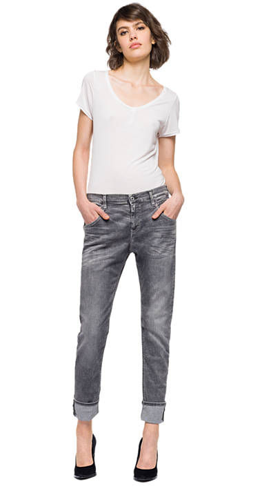 Decathlon GREY DENIM Slim Low Croach Fit Jeans Denice New Pocket Damen