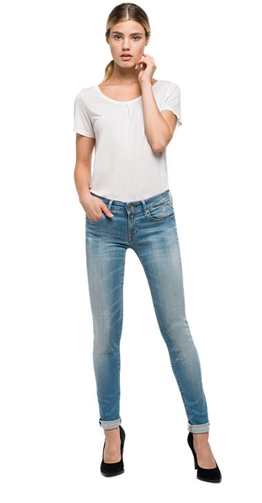 Decathlon MEDIUM DARK Hyperflex Luz Skinny-Jeans Damen