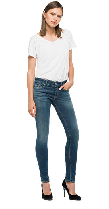 Decathlon MEDIUM DARK Hyperflex Luz Skinny-Jeans Damen