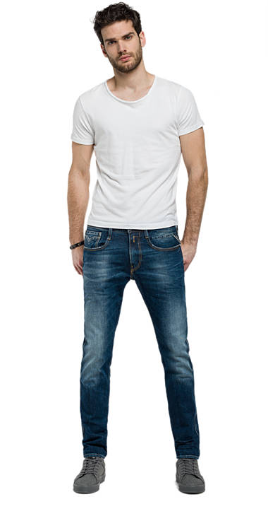 Decathlon MEDIUM DARK Slim Fit Jeans Anbass Herren