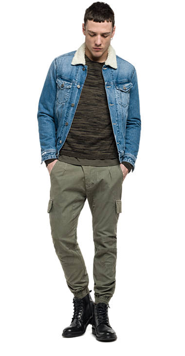 Decathlon MEDIUM LIGHT Jacke aus Open-Ended Denim Herren