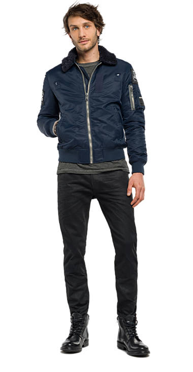 Decathlon NIGHT BLUE Jacke aus Twill-Satin Herren