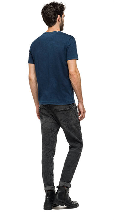 Decathlon Herren NIGHT BLUE T-Shirt in Maltinto-Optik Outlet