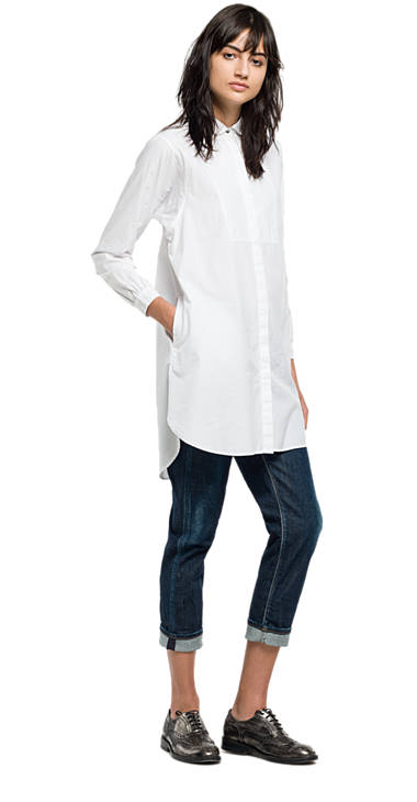 Decathlon Online Hemdkleid aus Baumwolle WHITE