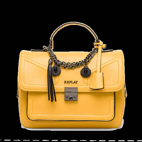 Decathlon Online Kunstledertasche in Saffiano-Optik CANARY YELLOW