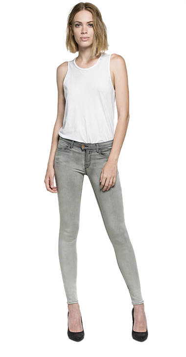 Decathlon Online Low waist Skinny Fit Jeans Touch GREY DENIM