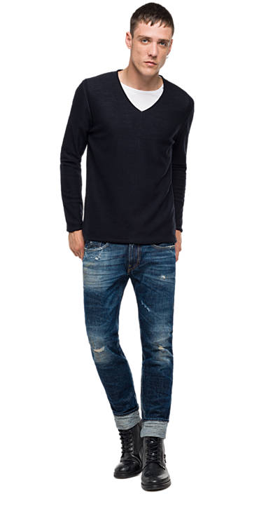 Decathlon Online Pullover mit Streifenmuster DARK BLUE