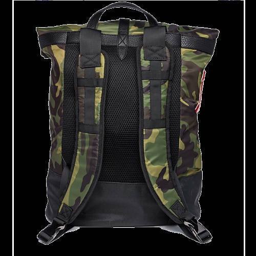 Decathlon Herren BLACK -PINO- MIL GREEN- OIL GR Rucksack in Camouflage-Optik mit Patch neu