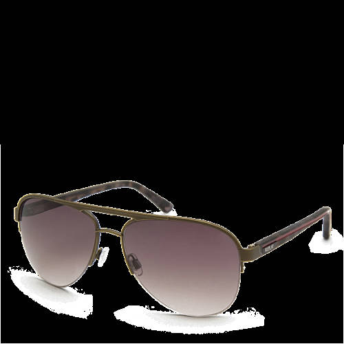 Decathlon Online Unisex-Sonnenbrille aus Metall MATT BRASS/BROWN LENSES