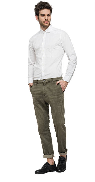 Decathlon Outlet Slim Fit Chino Jeans Hyperflex Lehoen MILITARY