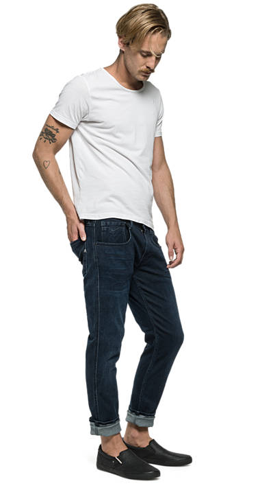 Decathlon Herren DARK BLUE DENIM Slim Fit-Jeans Anbass Online