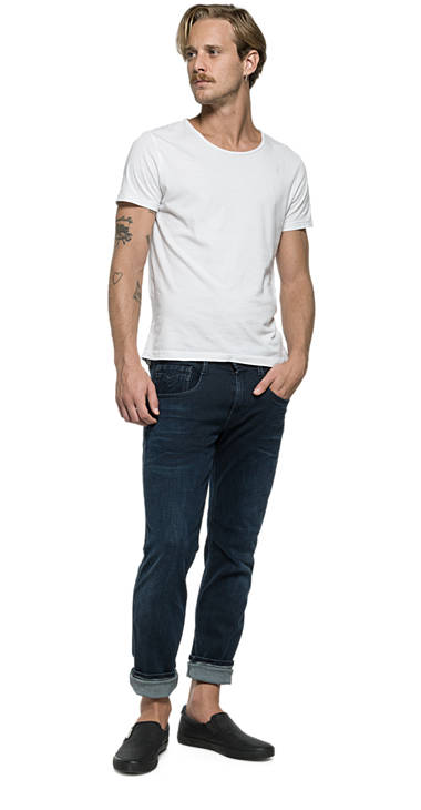 Decathlon Herren DARK BLUE DENIM Slim Fit-Jeans Anbass Online