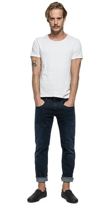 Decathlon Outlet Slim Fit-Jeans Anbass DARK BLUE DENIM