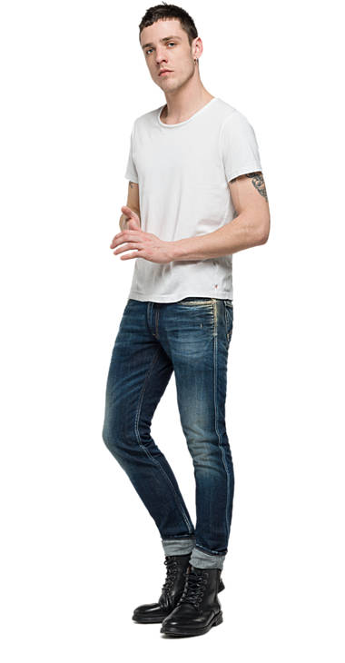 Decathlon Outlet Slim Fit Jeans Anbass DARK BLUE DENIM