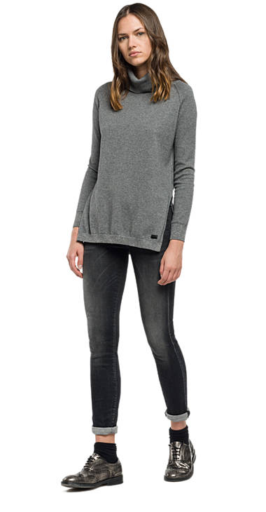 Decathlon Rollkragenpullover aus Wolle GREY MEDIUM MELANGE