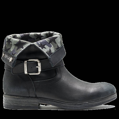 Decathlon Sale Damen-Stiefeletten OCEANS aus Leder BLACK