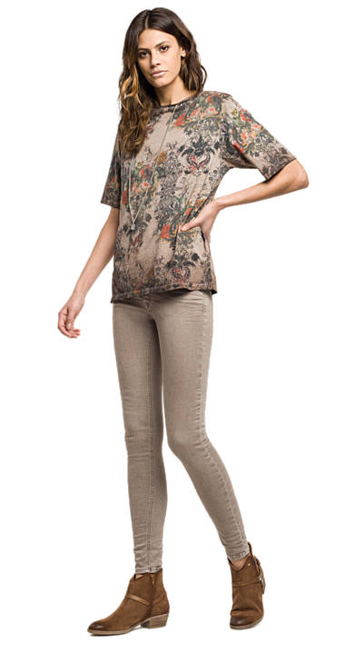 Decathlon Sale Geblümtes T-Shirt mit Zierkette ALL OVER FLOWERS