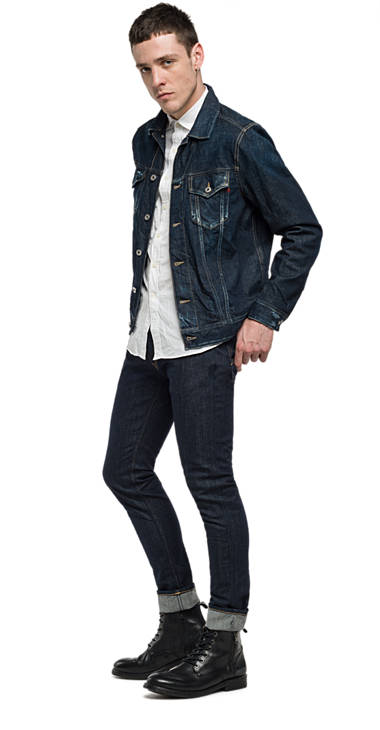 Decathlon Herren DARK BLUE DENIM Jacke aus Dark Stretch Denim Sale