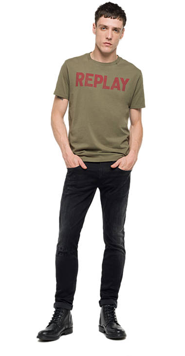 Decathlon Sale Jersey-T-Shirt mit Aufdruck DARK OLIVE