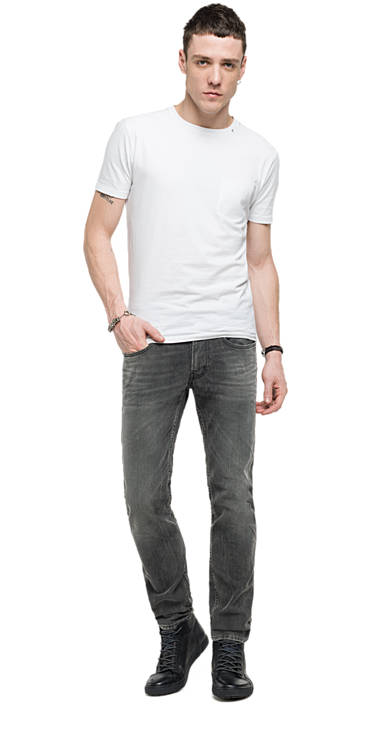 Decathlon Sale Slim Fit Jeans Anbass GREY DENIM