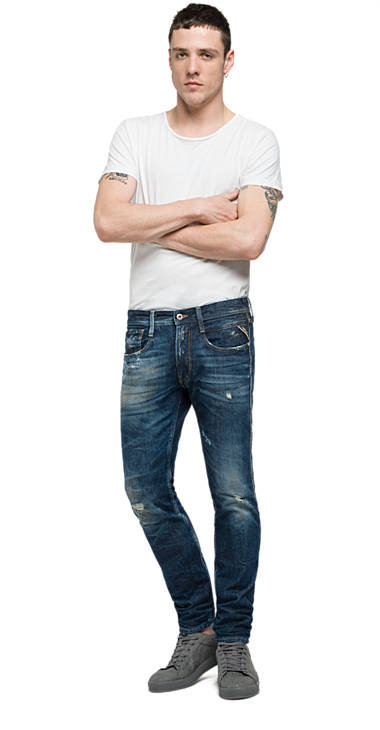 Decathlon Herren MEDIUM DARK Slim Fit Jeans Anbass Online