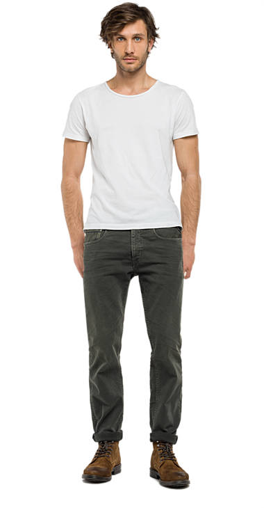 Decathlon Sale Straight Fit Jeans Grover MEDIUM GREEN